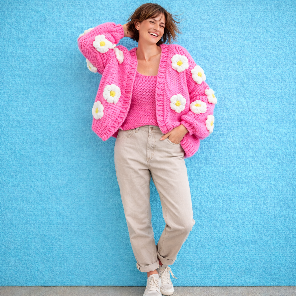 Cardigan Flower Rose