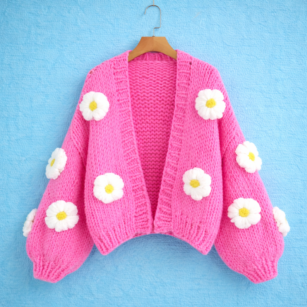 Cardigan Flower Rose