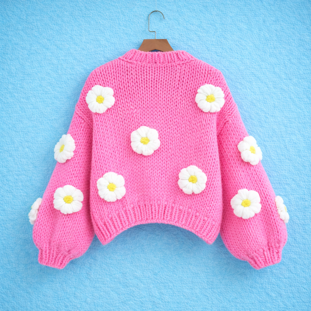 Cardigan Flower Rose