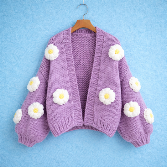 Cardigan Flower Violet
