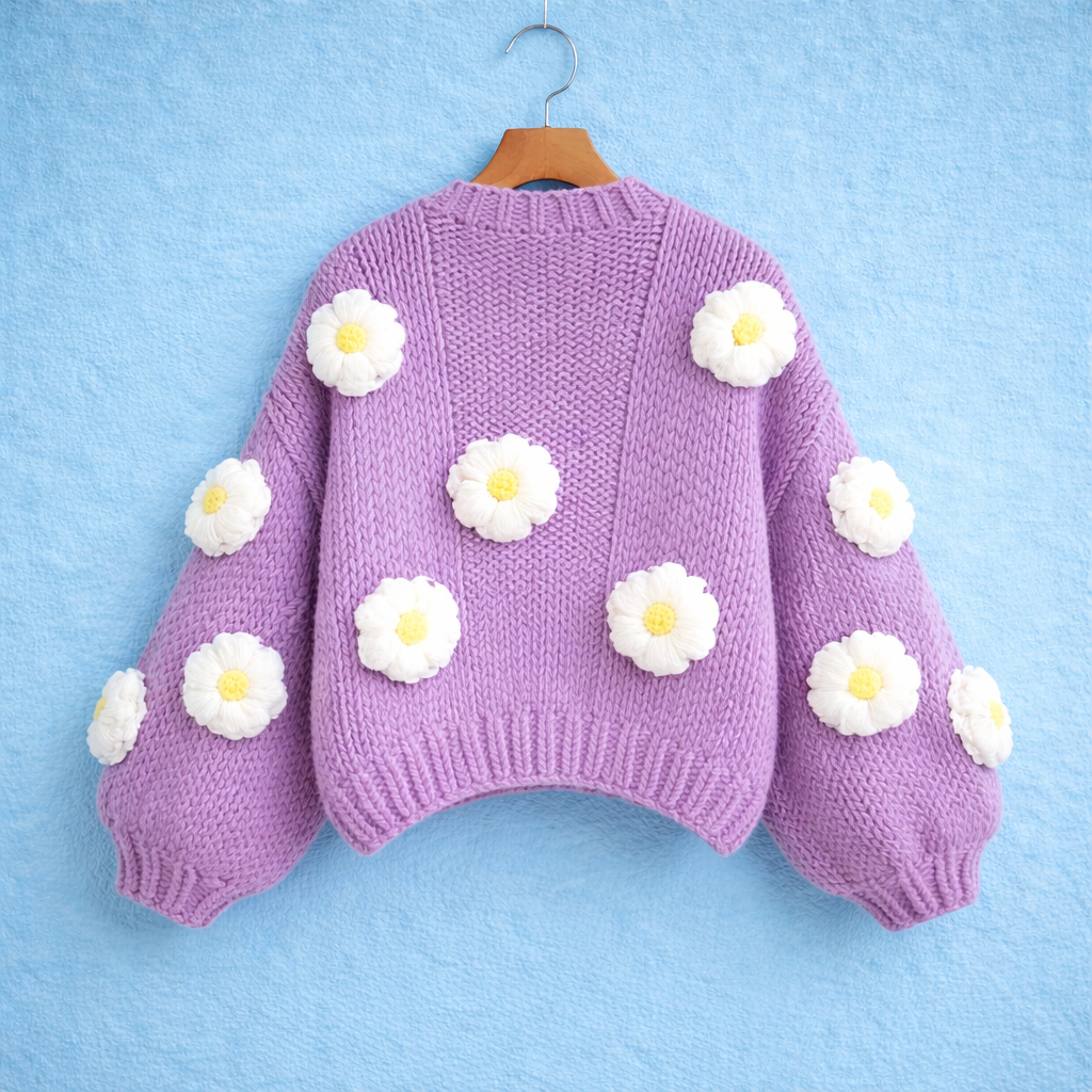 Cardigan Flower Violet